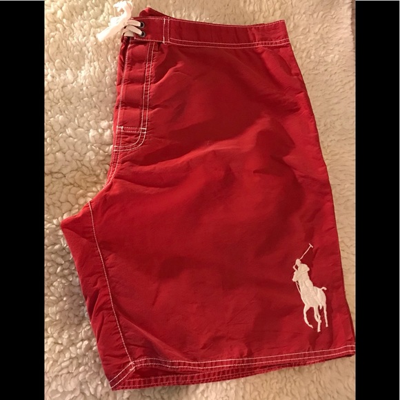 POLO by Ralph Lauren Swim Drunks, Size 38, Red - Picture 3 of 8